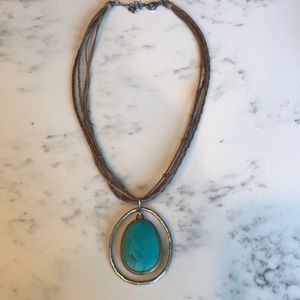 Silpada Howlite Double Halo necklace
